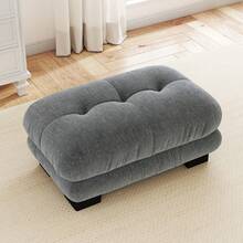 Paris Ottoman Yellow - Vintage Chenille Style - 灰色 - 查看 2