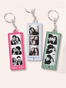 Custom Photo Acrylic Keychain, Personalized Photo Couple Keychain, Couple Gift, Anniversary Gift, Personalized Photo Lanyard Pendant, Birthday Gift - Multicolor - View 8