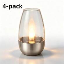GYJAETM Solar Powered Halloween Candle Light, IP65 Waterproof Flickering Flame LED Wine Glass Lamp, Automatic On/Off Stainless Steel Decorative Light, Suitable For Yard, Garden, Dining Table And Haunted House Halloween Party Decoration - Candle Style - View 9