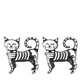 2-pack 3D Standing Skeleton Black Cat Balloons