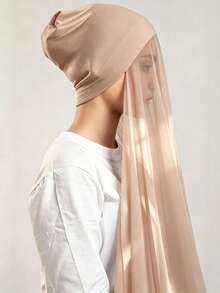 1pc Instant Jersey Hijab With Undercap, Silky Soft, Breathable Chiffon Material, Hijab With Jersey Undercap, Suitable For Daily Wear, Festivals, Prayers, And Pilgrimages For Dress - Multicolor - View 22