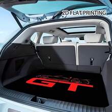 1pc Convertible Car Silhouette + "GT" Slogan Car Trunk Mat, Car Accessories, Suitable For Most Vehicles Like Sedans, Trucks And SUVs, Easy To Clean, Machine Washable, Personalized Car Trunk Mat, Car Trunk Cargo Liner - GT Sports Car - View 3
