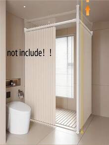 1pc Rodless Folding Partition Curtain, All-Season Door Curtain Cover, Rental Bed Folding Partition Curtain, Premium Quality, Suitable For Living Room, Bedroom Curtains And Other Scenes - 1PC - View 2