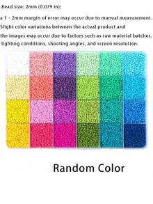 1200/11520/23040pcs 2mm Mini Seed Beads Jewelry Making Kit, For DIY Bracelets, Necklaces, Rings, Earrings, Gifts, Crafts (Size: 2mm/0.787in) - Color Mixing - View 12