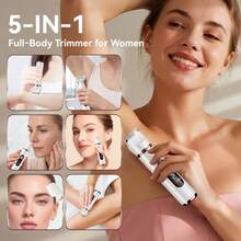 Hatteker 1pc 5-In-1 Women's Shaver Home Multifunctional Razor Epilator Leg Underarm Intimate Trimmer Set - View 11