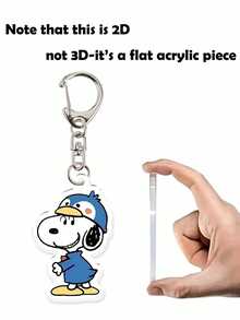 Snoopy Peanut Comic Cartoon Series Acrylic Bag Hanger, Featuring Space Astronaut Snoopy And Funny Penguin Costume Snoopy, Rust-Proof Metal Hardware, Stylish Accessory For Personal Items - Multicolor - View 5