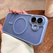 360° Full Protection Matte Magnetic Phone Case, Compatible With IPhone 18 Pro 18 Pro Max, With Lens Protector, Silicone Full Edge Protection Case, Compatible With 17 Pro Max 16 Pro Max 16e 17e 15 14 Plus 13 12 Mini 11 - Far Peak Blue - View 8
