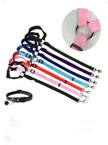 1 pièce Laisse de pour chien en voiture, Laisse intérieure pour animal de compagnie, Ceinture de pour chien, Boucle de siège pour chien, Accessoires de siège de voiture pour chien, Cadeau de Noël pour siège de voiture pour chien, Housse de siège de voiture pour chien, Siège de voiture pour animal de compagnie - Multicolore - Voir 7