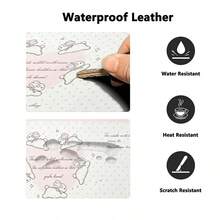 1pc Pink Girl Leather Mouse Pad, Large XXL Cute Angel Non-Slip Cute Girl Desktop Decor, PC Gamer Laptop Keyboard Office Accessories, Leather Desk Mat, Suitable For Office, Home, Workbench And Gaming - View 3