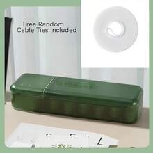 1 pieza Caja de gestión de cables de plástico con 7 compartimentos, organizador de cables reutilizable para cargadores y cables de datos, contenedor de almacenamiento de cables para el hogar y la oficina - Multicolor - Ver 19