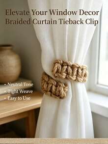 Curtain Tieback Braided Curtain Rope Practical Curtain Clip Curtain Hook Bedroom Living Room Home Window Decoration Decorative Curtain Accessories - Multiple Styles - View 6