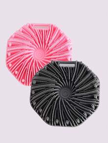 2/1pc Silicone Bath Brush, Exfoliating Scrub, Effectively Exfoliates And Gently Massages, Travel Essential, Wedding, Party, Birthday Gift, Gift For Men, Mother, Father, Friends, New Year Gift, Fun Gift - Multicolor - View 9