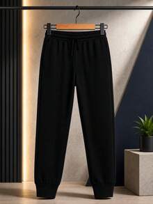 Pants Jooger Deportivo de Niño con Pretina envolvente comodo Baltic Blue - Negro - Ver 1