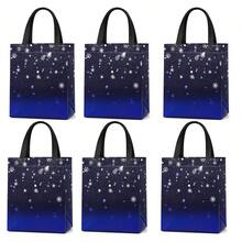 30pcs Christmas Gift Bags With Handles, Blue Snowflake Holiday Gift Tote Bag, 7.9 X 9.8 X 3.9 Inch Christmas Present Bags For Xmas Party, Holiday Gift Wrapping - Dark Blue - View 8