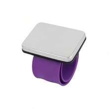 Brazalete Magnético de Silicona para Pinzas y Pasadores - Cojín Porta Alfileres para Peluquería Costura Maquillaje y Salón de Belleza - Morado - Ver 1