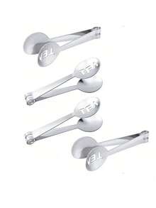 1/4pcs Oval Letter Creative Stainless Steel Tea Infuser Spoon Integrated Tea Set - Silver - View 8