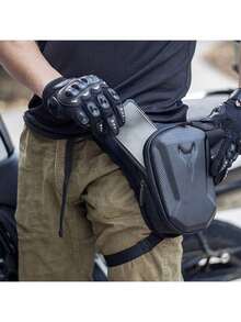 YAIUZGOO Black Motorcycle Hard Shell Thigh Bag, Waterproof Waist Bag, Unisex Multi-Function Outdoor Casual Waist Bag, Phone Bag, Motorcycle Riding Bag - Black Leg Bag - View 4