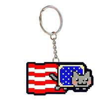 1pc Acrylic Keychain, Cute Cat Keychain, Cartoon Bag Charm, Dogecoin, Zombie, Pony, American Flag Rainbow Bag Pendant, Exquisite Small Gift, Christmas Gift - Multicolor - View 11