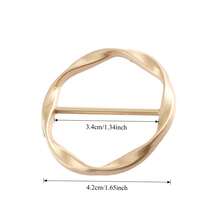 10pcs Random Color Alloy Multi-Function Summer T-Shirt Shirt Shortening Clips, Hem Fixing Waist Cinching Buckles, Multi-Purpose Clothing Corner Clips - One Size - View 4