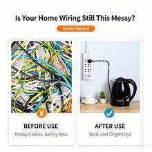 40 Pcs Cable Clips, Desktop Data Cable Organizer, Self-Adhesive Wire Holder, Cable Management Clips, Cable Wraps, Cable Organizers - 40 Pcs - View 7
