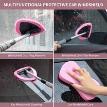 Microfiber Car Windshield Cleaning Tool - Extendable Handle Cloth Head Car Interior & Exterior Glass Wiper Set - Multiple Styles - View 5