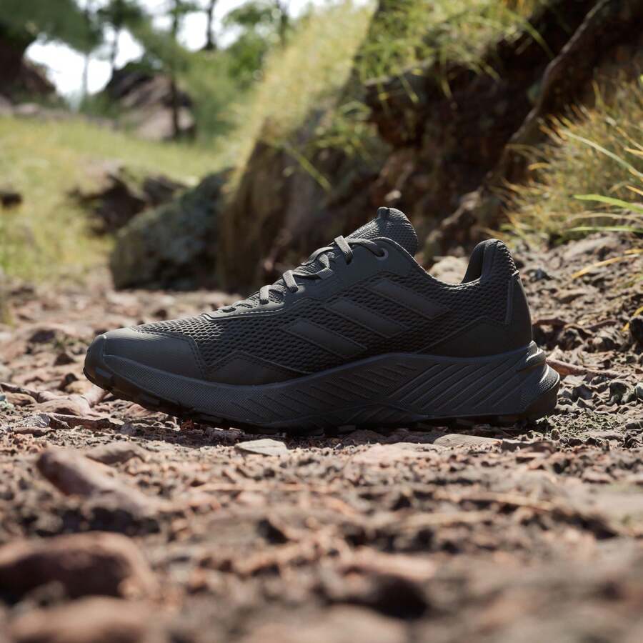 Adidas TRACEFINDER Outdoor Stable Breathable Moisture-Wicking Cushioned Trail Running Shoes - Black - View 1