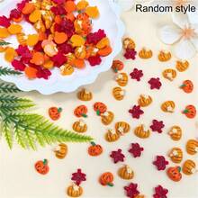 30pcs,Mini Pumpkin Maple Leaf Autumn Series Decorative Accessories, Suitable For Diy Phone Case Hairpin Photo Frame Decoration And Other Decorative Items - Multiple Styles - View 4