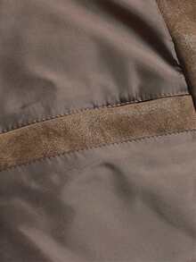 Men's Winter Long Sleeve Turn Collar Jacket, Suitable For Daily Commute, Vacation, Gift Giving - Coffee Brown - View 8