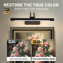 SEEDIQ 可充電藝術燈 CRI 90+ 可調光無線 LED 壁燈 三色變色 電池供電 室內壁燈 畫作燈 展示燈 40cm - A - 查看 3