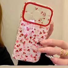 Cute Little Flower Rabbit Pattern Silicone Soft Phone Case, Suitable For IPhone 17 16 15 14 13 12 11 Pro Max Shockproof Protective Case, Back Cover Shockproof TPU Buffer Case Suitable For Daily Use And Gifts In All Seasons, Valentine's Day, Christmas, Back To School Season Gift Selection - Multicolor - View 5