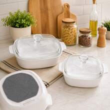 Corning® Microwave Plus® Square Glass Baking Dish With Lid - View 1