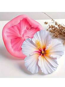 4pcs Hibiscus Flower Silicone Mold, Featuring 3D Hibiscus Flower Design, Perfect For Making Handmade Soap, Plaster, Clay, And Resin. Ideal For Occasions Like Valentine's Day, Easter, Mother's Day, And Weddings. - 4pcs Flowers - View 5