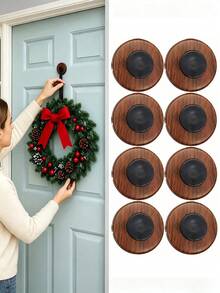 1/2/3/5/6/8/10pcs Multi-Functional Suction Cup Hooks, Suitable For Front Door Wreaths, Glass, Windows And Smooth Surfaces, Ideal For Christmas, Thanksgiving, Halloween Decorations, And Kitchen, Bathroom, Entryway Use - Multicolor - View 2