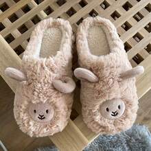 女款可愛卡通甜美風冬季室內居家軟底毛絨保暖拖鞋，適合情侶與宿舍使用 - 拖鞋 - 查看 20