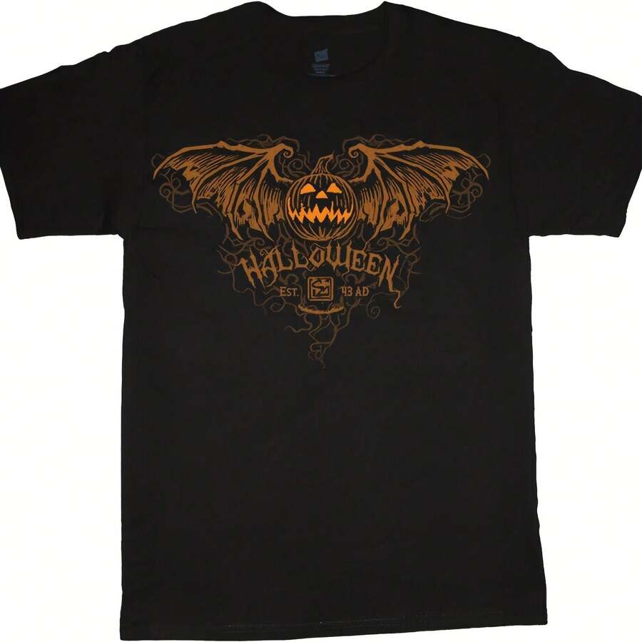 Jack-O-Lantern Pumpkin Bat Wings T-Shirt Halloween S Tee - 款式 - 查看 1