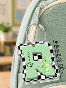 Personalized Initial Name Keychain, Customized Backpack Charm, Acrylic Lunch Box Label, Diaper Bag Charm, Personalized Name Bag Charm, Back To School Gift, Customized Initial Keychain, Key Ring - C-letter Keychain - View 4