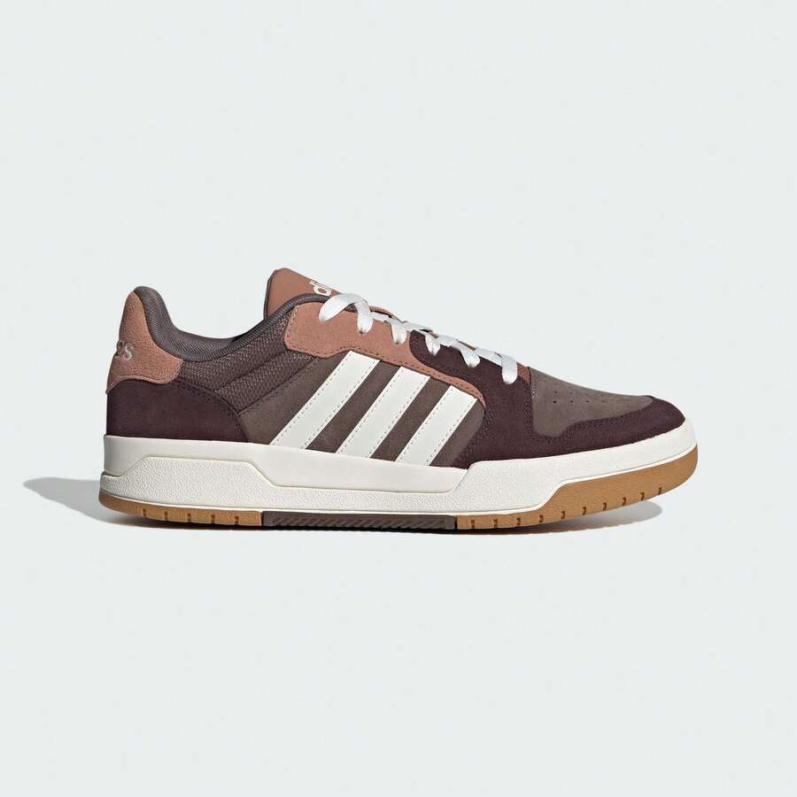 Adidas ENTRAP American Campus Style Youthful Retro Basketball Skate Shoes JR8321 - Coffee Brown - View 1