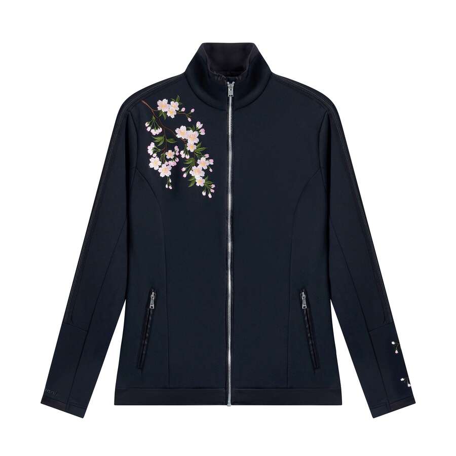 Phenix Phoenix Spring/Autumn Best-Selling Outdoor Sports Casual Wear Stand Collar Printed Knit Jacket Minimalist Versatile Comfortable Durable Women's Style - Black - View 1