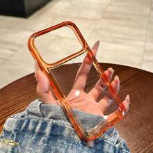 Compatible With Apple Phone 17 Air 16e Pro Max 15 14 13 Plus Orange Shockproof Protective Case - Orange - View 2