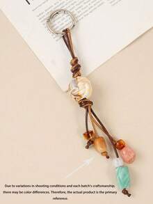 1pc Minimalist Vintage Beaded Keychain Bag Charm,Handbag Charms - Multicolor - View 7