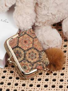 New Printed Women's Wallet, With A Pom-Pom Charm, Multi Card Slot Multifunctional Wallet, Can Be Split And Used As A Large Capacity Women's Wallet - Multicolor - View 5