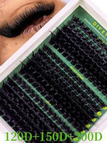 300/295pcs DIY Mink Fur False Eyelashes, 40D/50D/60D/80D/100D Fluffy Individual Lashes, Create Thick 5D Effect, 0.07mm Curled Lashes, 10-16mm Mixed Length, Makeup Tools, Bulk Individual Fake Lashes, Suitable For Daily Makeup And Cosplay, Reusable, Eyelash Clusters, Individual False Lashes - D - View 13