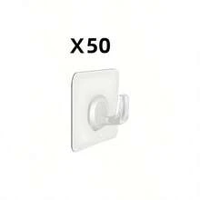 50pcs Transparent Wall-Mounted Hangers, Self-Adhesive Heavy-Duty Hooks, Suitable For Kitchen, Bathroom And Other Places, Practical Hangers, Adhesive Hooks, Towel Racks, Bedroom Wall Decor, Hangers, Hooks, Hangers, Back To School Season, Storage Racks, Organization, Key Racks, Wall Key Racks, Key Hooks, Adhesive Hooks, Door Hooks, Bedroom Decor, Kitchen Accessories And Other Lightweight Items (Not Recommended For Hanging Heavy Items), Suitable For Halloween, Christmas, New Year And Other Occasions - Multicolor - View 11