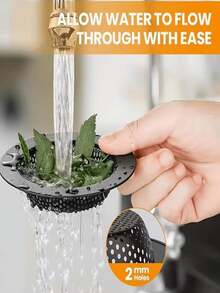 2pcs Sturdy Black Kitchen Sink Strainer, Fits Most Drain Baskets, Reinforced Double Layer Safety Design, Kitchen Essential - View 6