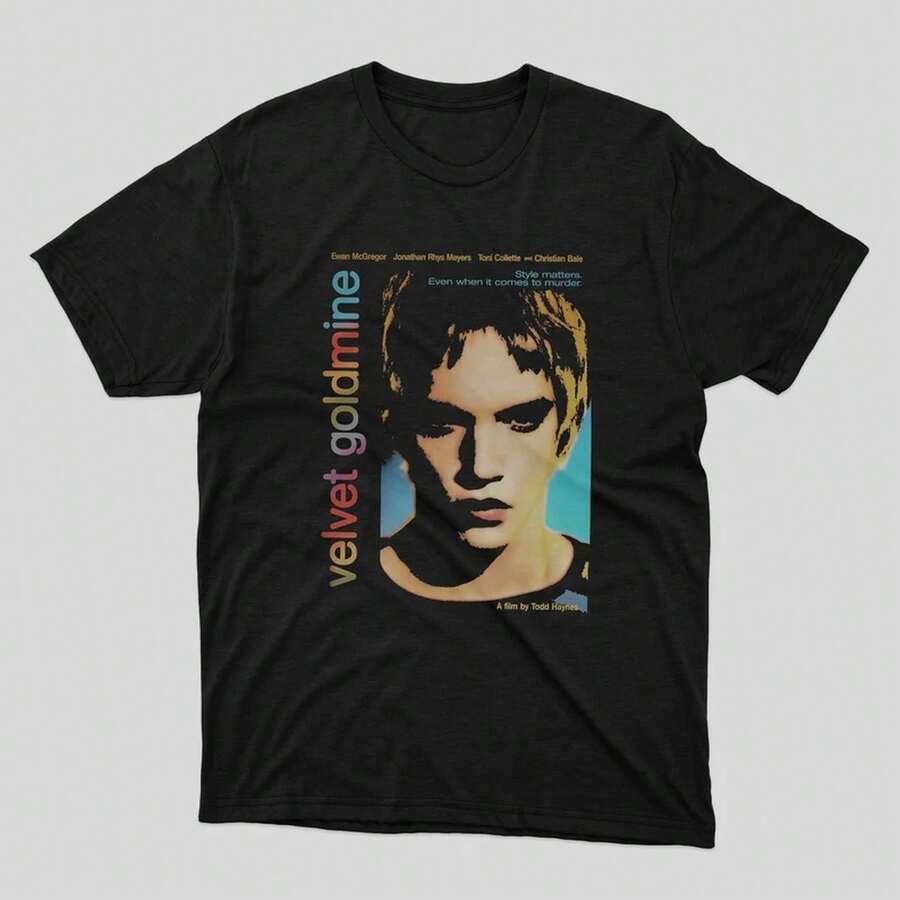 Iconic Alternative Queer Film T Shirt - Vintage-Style Pattern - Black - View 1