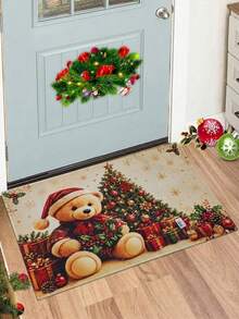 1pc Christmas Door Mat, 30*40cm Silicone Diatomite Absorbent Mat, Christmas Non-Slip Mat, Christmas Tree Gift Bear Pattern Door Mat, Christmas Gift Pattern Floor Mat, Christmas Indoor Outdoor Home Decor, Christmas Floor Mat Decoration, Winter Holiday Christmas Party Decoration Carpet, Bathroom Non-Slip Floor Mat, Merry Christmas Home Decor 2026, 2026 Gift, Christmas Party Decoration, 2027 Happy New Year Gift - Christmas Bear - View 8