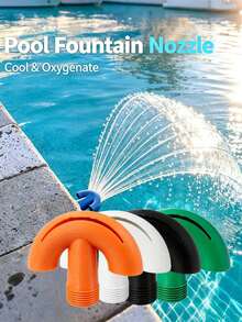 Pool Fountain Nozzle, Fan-Shaped Waterfall Spray Head, Plastic Water Feature Decorative Accessory, Suitable For Swimming Pool Decoration - Multicolor - View 4