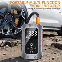 迷你便攜式充氣泵 150 PSI 智能汽車充氣機 腳踏車幫浦 適用於汽車、摩托車、腳踏車與運動球類 7.4V 2000mAh - 彩色 - 查看 4