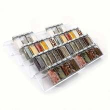 4pcs Transparent Spice Drawer Organizer, Drawer Spice Rack, Kitchen Spice Storage Box And Drawer Storage (Without Jars) Cabinet Organizer - Multicolor - View 1