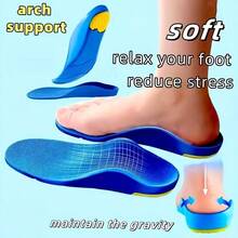 These Insoles Feature Arch Support And Are Unisex. They Also Provide Massage And Cushioning Functions, Making Them Perfect For Running And Work Boots. - Multicolor - View 1